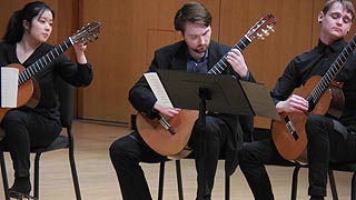 [photo, Baltimore Classical Guitar Society concert, Linehan Concert Hall, University of Maryland Baltimore County, Baltimore, Maryland]