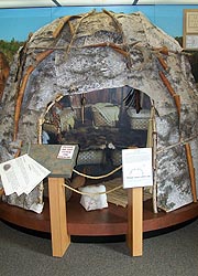 [photo, Replica of a Susquehannock wigwam, Havre de Grace Maritime Museum, 100 Lafayette St., Havre de Grace, Maryland]