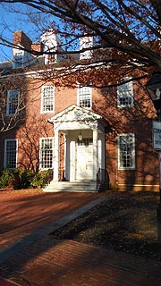 [photo, Legislative Services Building, 90 State Circle (from State Circle), Annapolis, Maryland]