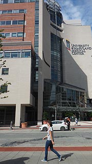 [photo, Homer S. Gudelsky Building, University of Maryland Medical System, 22 South Greene St., Baltimore, Maryland]