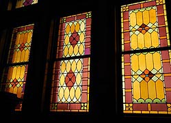 [photo, Stained glass windows, Allegany County Courthouse, 30 Washington St., Cumberland, Maryland]
