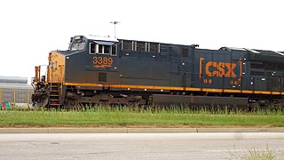 [photo, CSX coal freight train, Wagners Point, Baltimore, Maryland]