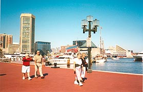 [photo, People strolling at Inner Harbor, Baltimore, Maryland]