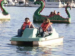 [photo, Dragon pedal boats, Inner Harbor, Baltimore, Maryland]