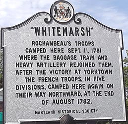 [photo, Whitemarsh historical marker, Whitemarsh, Maryland]