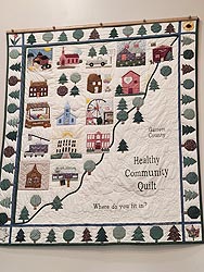 [photo, Healthy Community Quilt, Health Department, 1025 Memorial Drive, Oakland, Maryland]