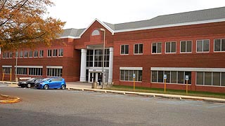 [photo, St. Mary's County District Court, Joseph D. Carter State Office Building, 23110 Leonard Hall Drive, Leonardtown, Maryland]