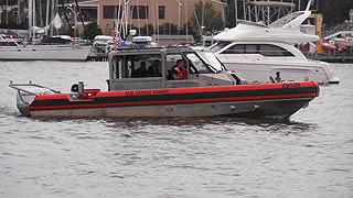 [photo, U.S. Coast Guard boat, Spa Creek, Annapolis, Maryland]