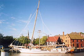 [photo, Skipjack Norman Lewis docked at Annapolis harbor, Annapolis, Maryland]