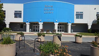 [photo, Bowie Branch Library, Prince George's County Memorial Library System, 15210 Annapolis Road, Bowie, Maryland]