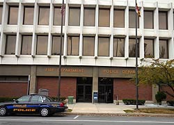 [photo, Police and Fire Departments, Public Safety Building, 20 Bedford St., Cumberland, Maryland]