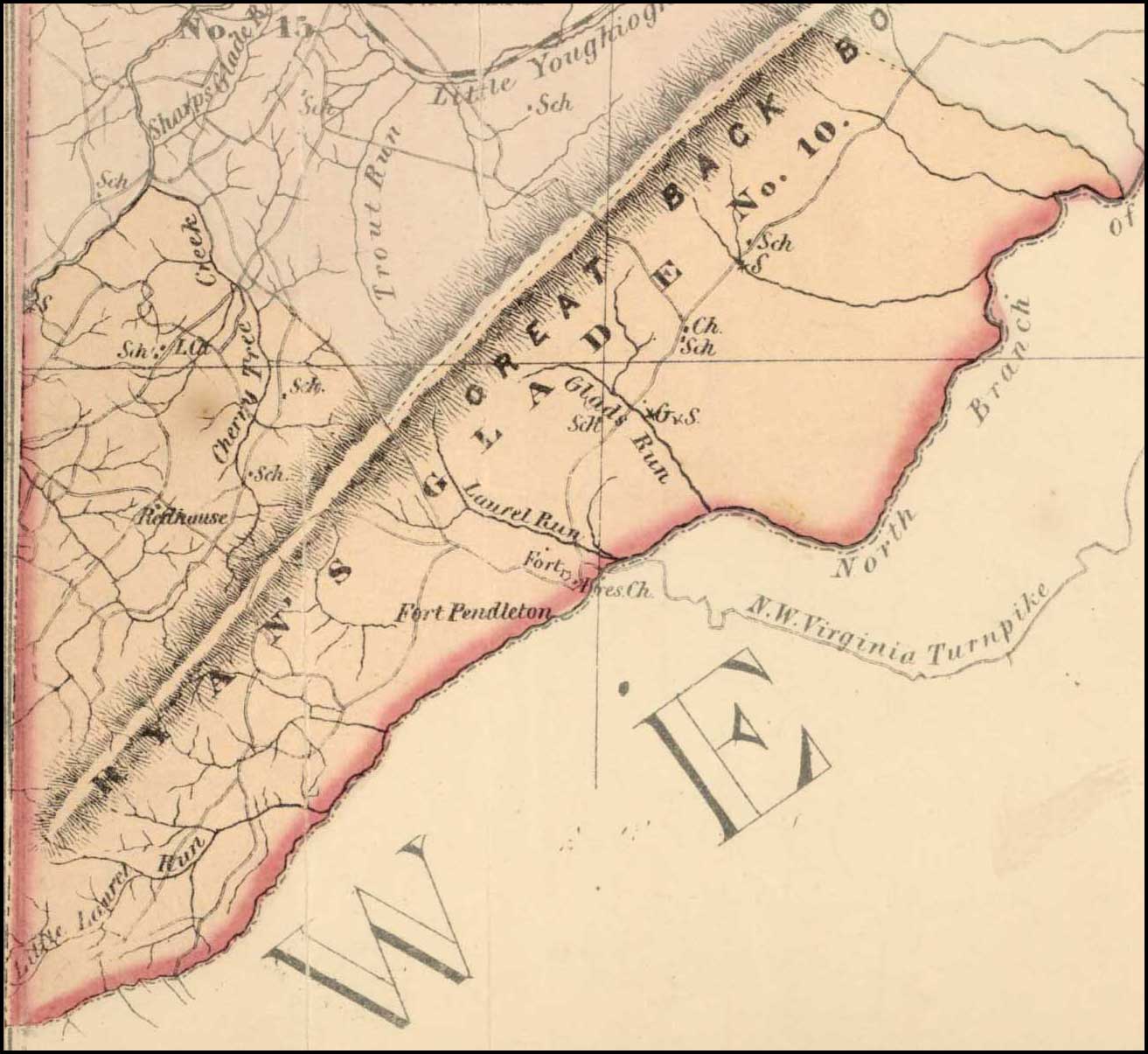 Simon J. Martenet, Map of Allegany County, 1865, Huntingfield Collection MSA SC 1399-1-75