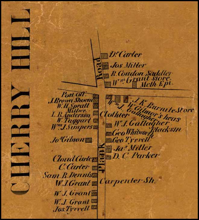 Detail of Cherry Hill from Simon J. Martenet, Map of Cecil County, 1858, Library of Congress, MSA SC 1213-1-462
