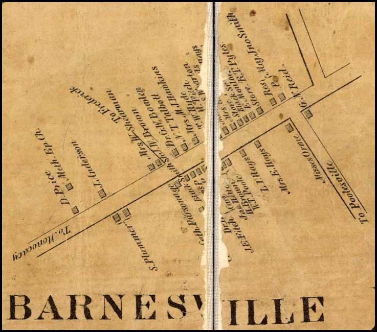 Detail Of Barnesville From Simon J Martenet Martenet And Bonds Map