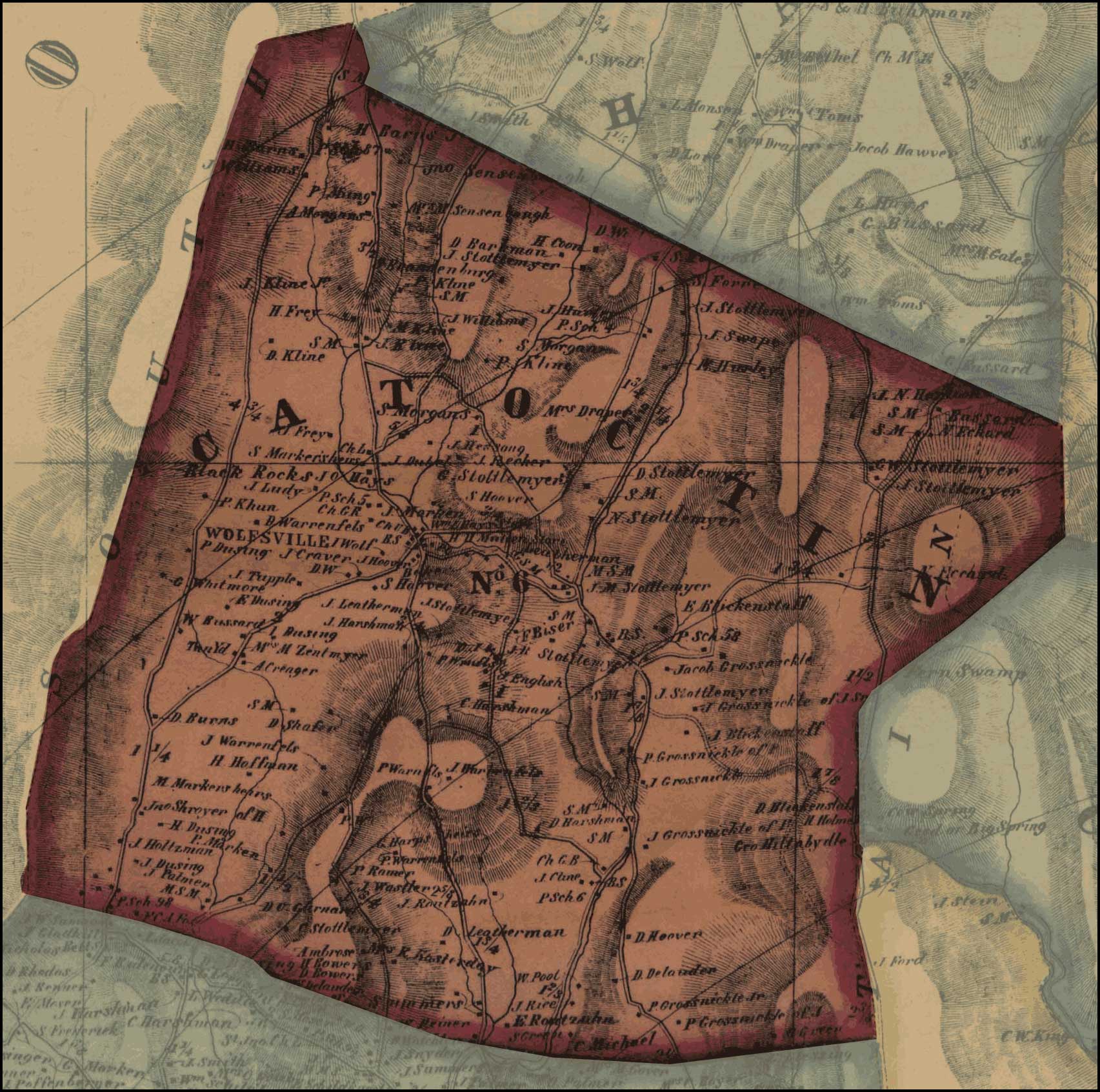 Isaac Bond, Map of Frederick County, 1858, Library of Congress, MSA SC 1213-1-457