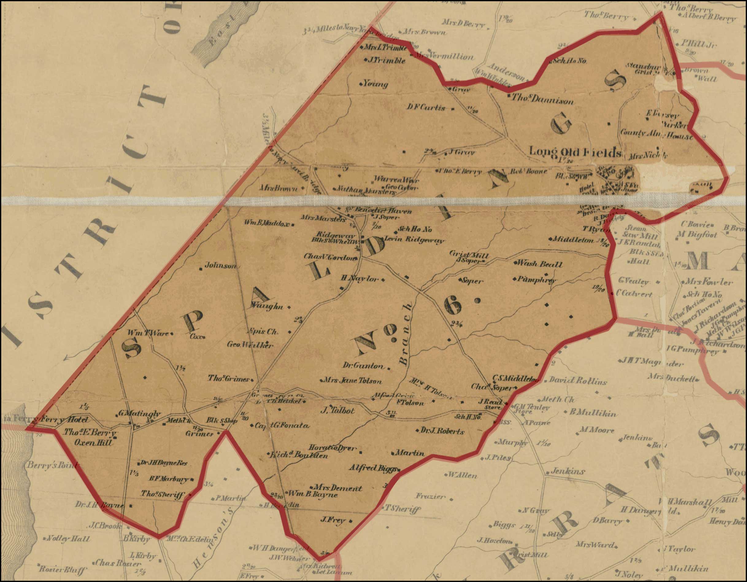 Simon J. Martenet, Martenet's Atlas of Maryland, 1861, Library of Congress, MSA SC 1213-1-118