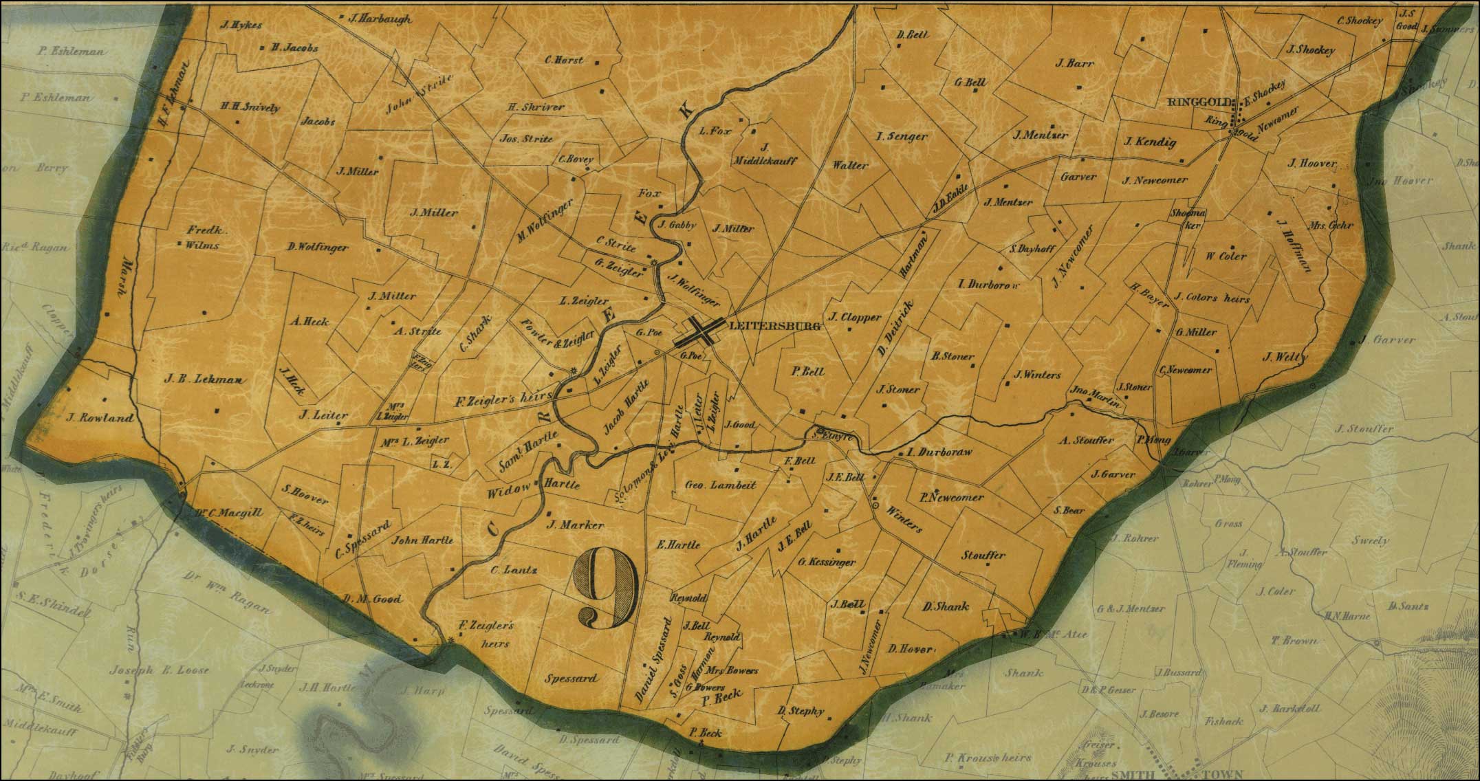 Thomas Taggert, A Map of Washington County, 1859, Library of Congress.MSA SC 1213-1-471