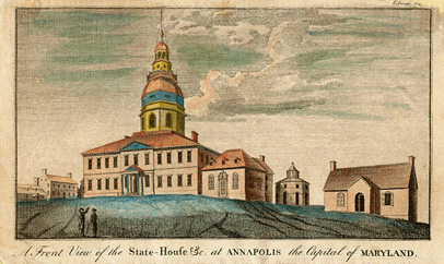 a front view of the state house drawing