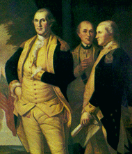 Detail of Washington, Lafayette, and Tilghman at Yorktown