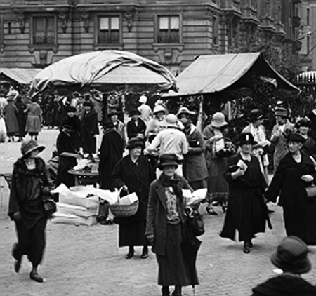 [Women shopping in Baltimore's Flower Market, c. 1925]