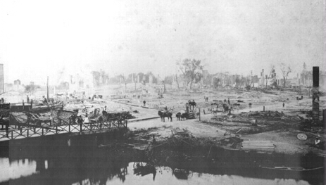 A fire destroyed much of Salisbury in 1886