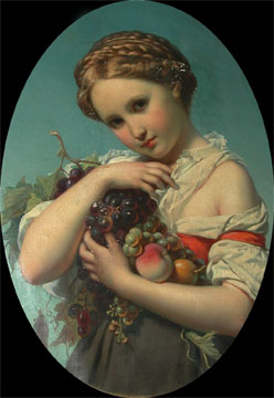  girl holding fruit