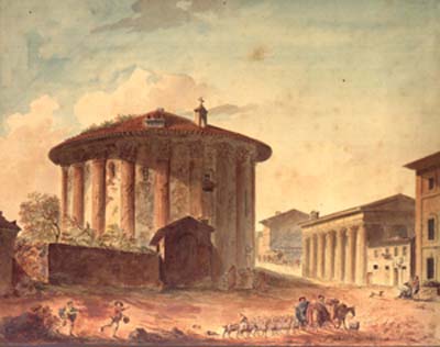 View of Rome, The Temple of Hercules Victor