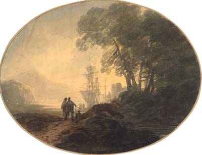 A River Landscape with Masted Ships 