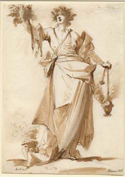 A Woman with a Cornucopia and a Censer 