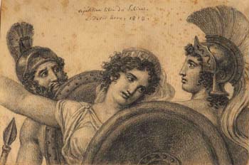 Study of Three Heads after the Sabines, Repetition Libres des Sabines