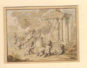 Putti at Temples or Putti at the Altar of Love