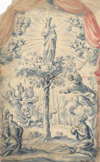 madonna and child and apple tree