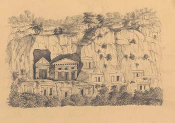 Asia Minor: Lycia, Houses built into a hillside