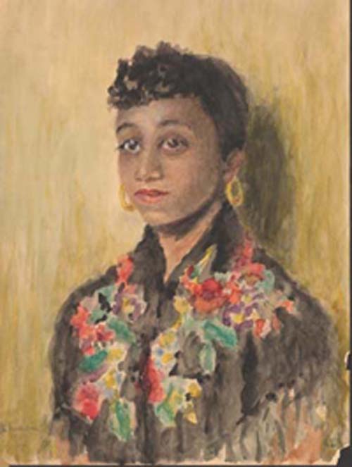 Woman with a Floral Jacket