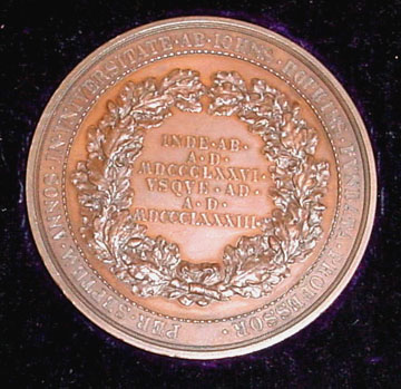 Sylvester Medal, Johns Hopkins University