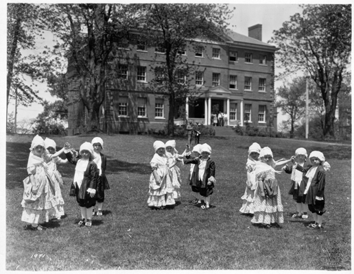MSA SC 1754-20: Children in front of McDowell Hall
