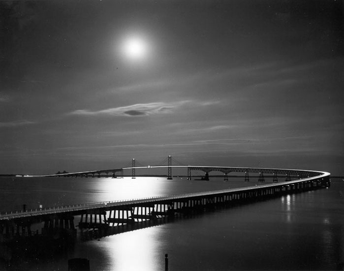 Moonlight on the Chesapeake Bay Bridge, 1953