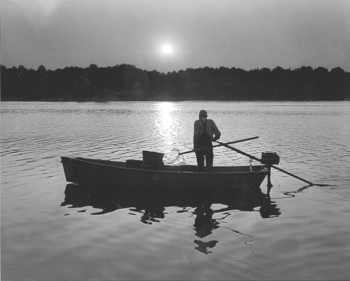 Crabber on the Severn River, 1960