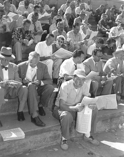 At the races in Timonium, MD, 1952