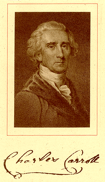 Engraving of Charles Carroll of Carrollton by James B. Longacre