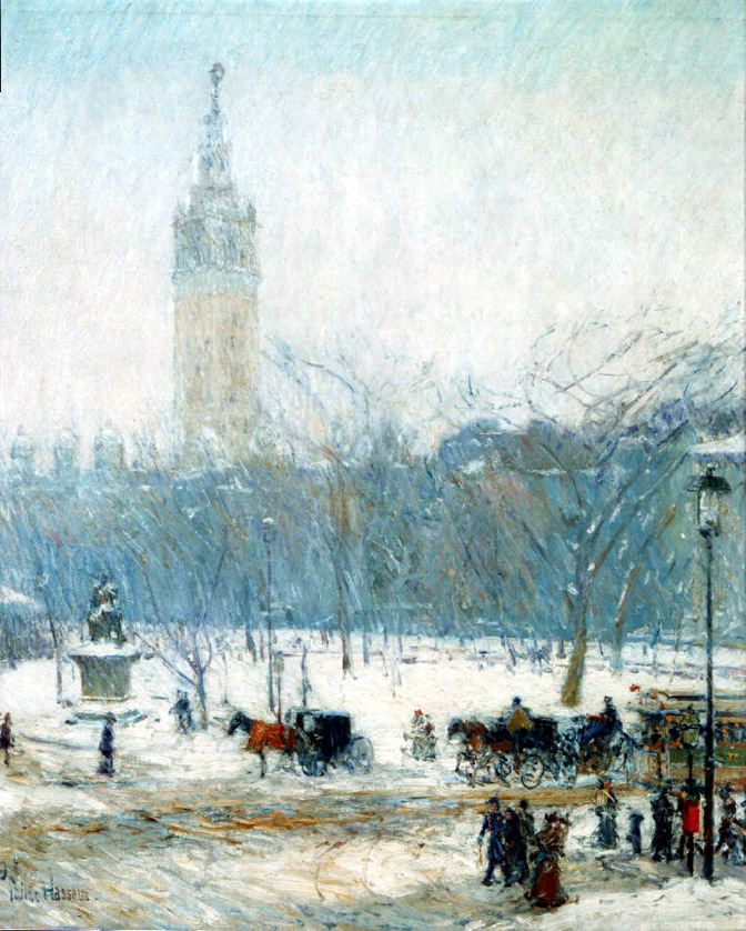 Painting - Snowstorm, Madison Square