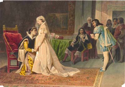 A 17th Century Court Scene, Advice Before a Wedding