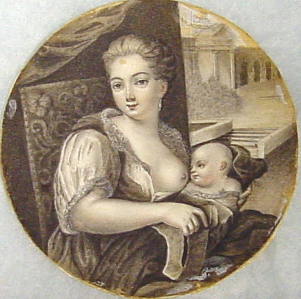 Miniature - Woman Nursing a Child