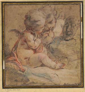 Putti with a Mask