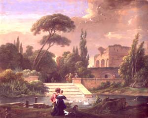Cavaliers and Ladies in a Roman Garden 