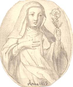 A Female Saint with a Crozier 