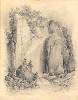 A Waterfall or Near Mountain Spring