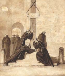 Friars at a Cross