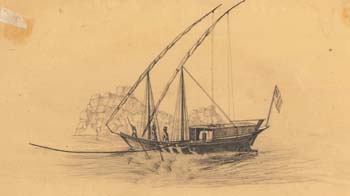 Nile, Upper Egypt, Boat on the Nile