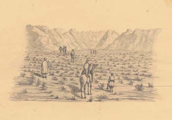 Peninsula of Sinai, Wady, Caravan Monday 7 March 1842.